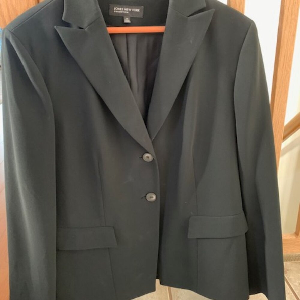 Jones New York Collection black 2-button  jacket